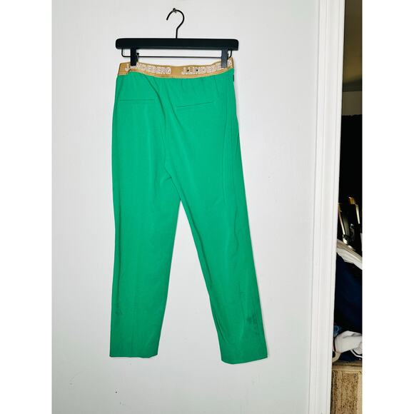 J. LINDEBERG Eleonora Green Branded Mid-Rise Elastic Waist Golf Pants Size 26 - Picture 2 of 12